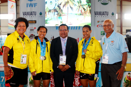 Dika Tou, Women's 53kg weightlifting. Pacific Mini Games, Vanuatu, December 5, 2017.