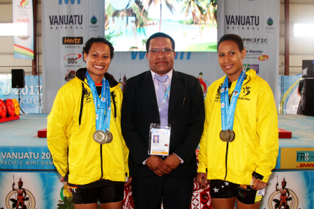 Dika Tou, Women's 53kg weightlifting. Pacific Mini Games, Vanuatu, December 5, 2017.